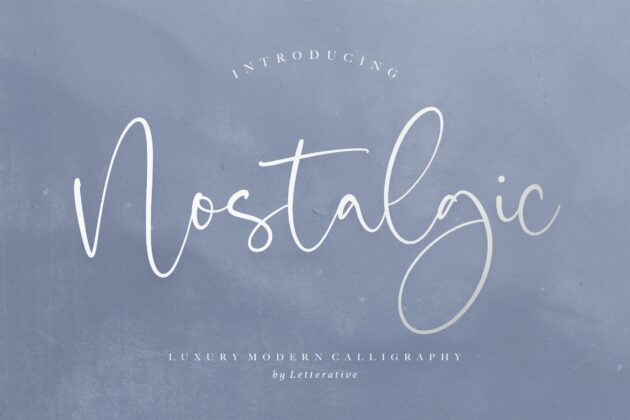 Nostalgic Luxury Modern Calligraphy Font Poster 7