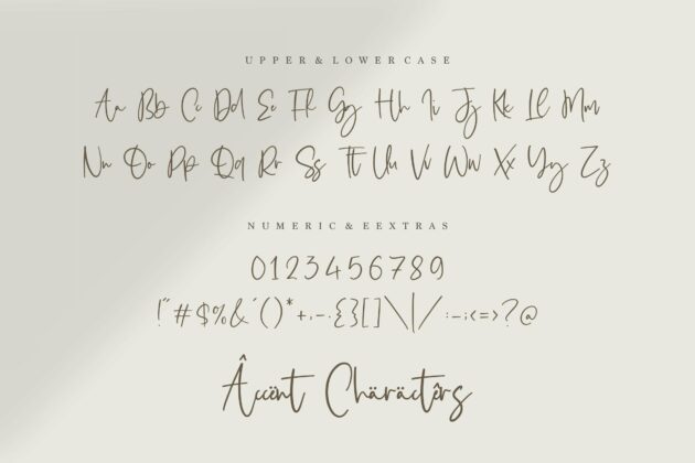Obladi Script Modern Calligraphy Script Font Poster 2