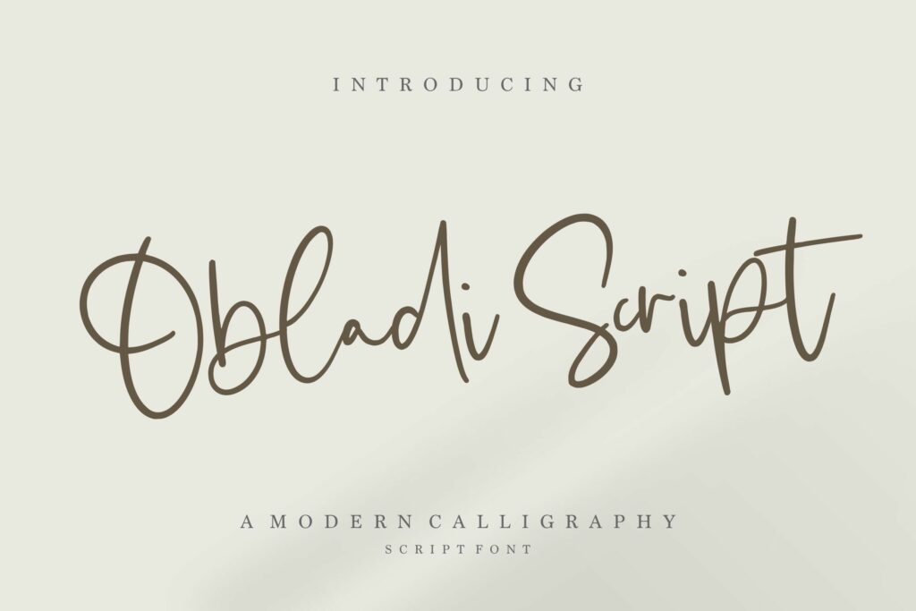 Obladi Script Modern Calligraphy Script Font Poster 3