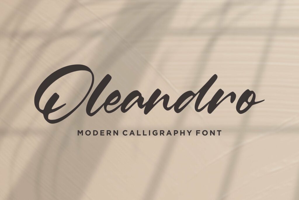 Oleandro Modern Calligraphy Font Poster 6