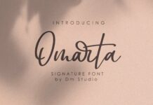 Omarta - Signature Font Poster 1