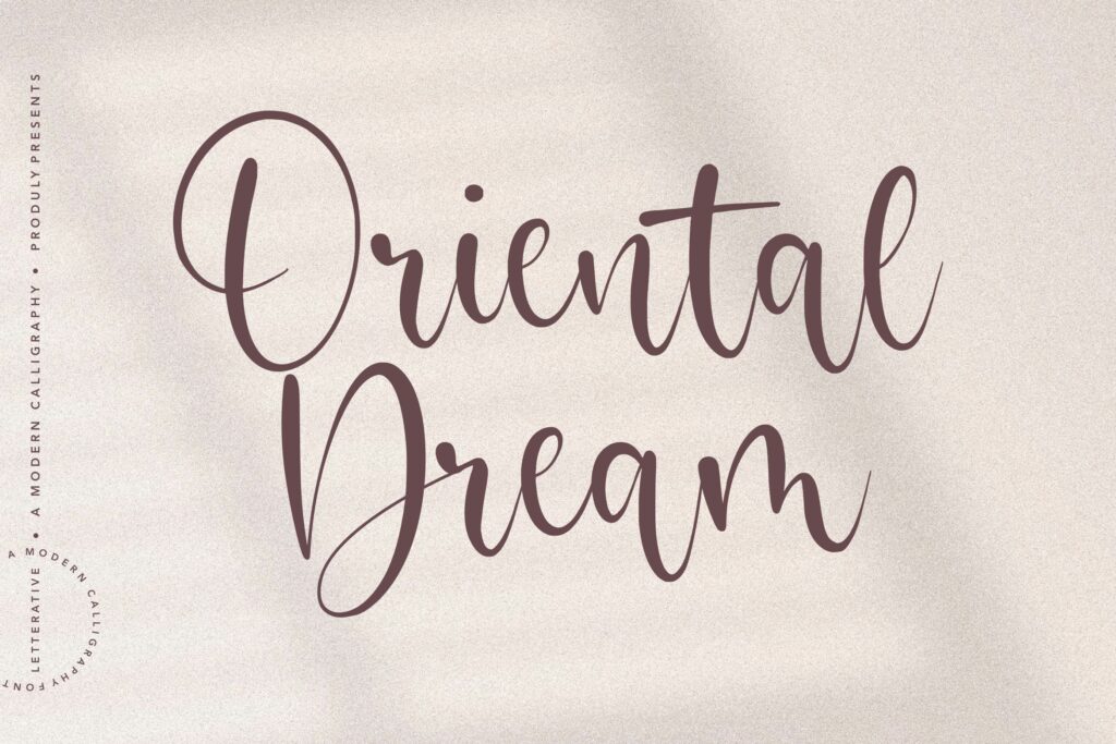Oriental Dream Modern Calligraphy Font Poster 6