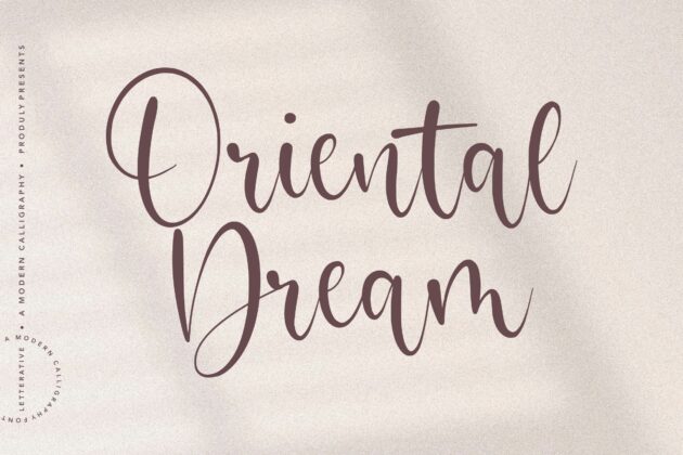 Oriental Dream Modern Calligraphy Font Poster 6