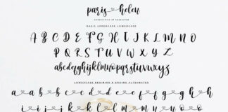 Paris Helen // Romantic Couple Love Script Poster 1
