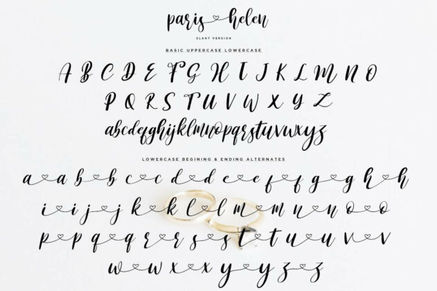 Paris Helen // Romantic Couple Love Script Poster 3