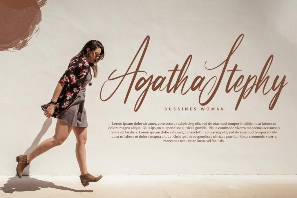 Partiny Agathi - Handwritten Font Poster 2