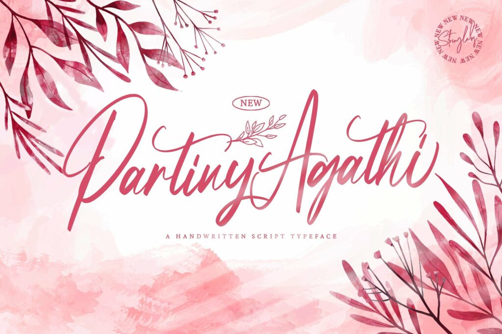 Partiny Agathi - Handwritten Font Poster 7