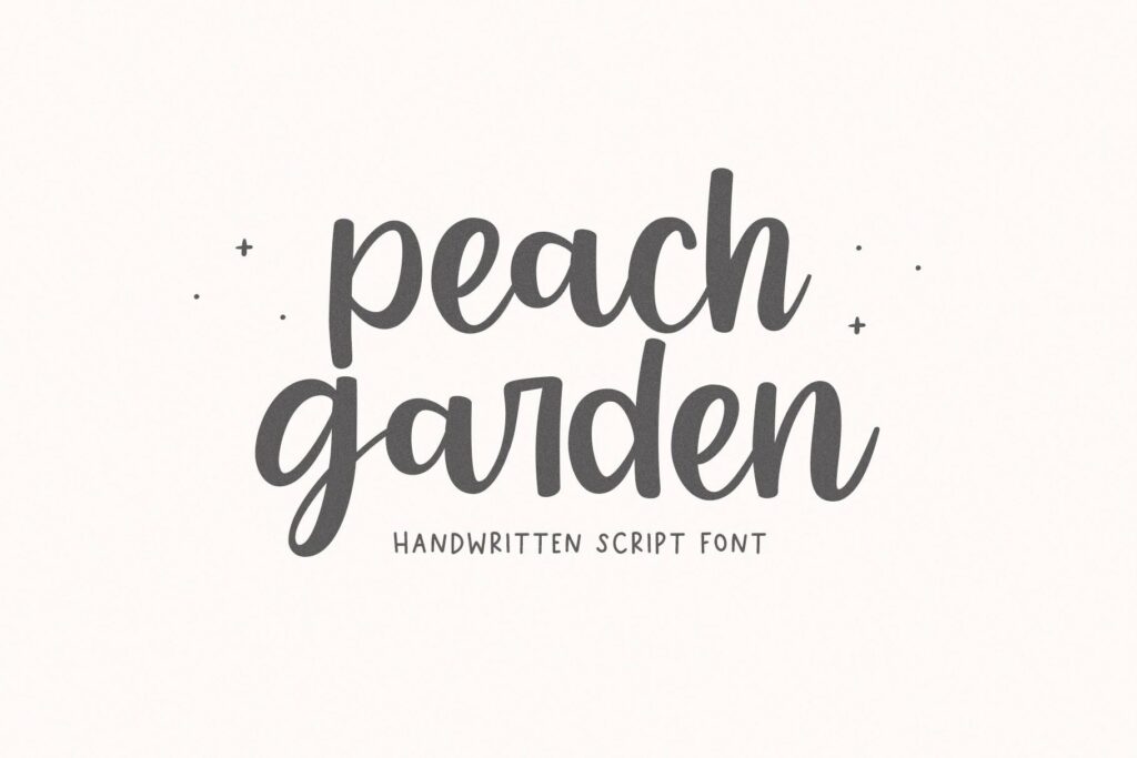 Peach Garden - Handwritten Script Font Poster 8