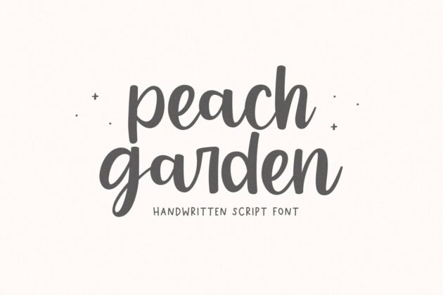 Peach Garden - Handwritten Script Font Poster 8
