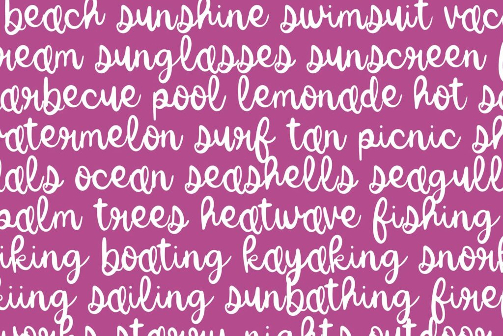Peachy Sugar Brush Script Font Poster 2
