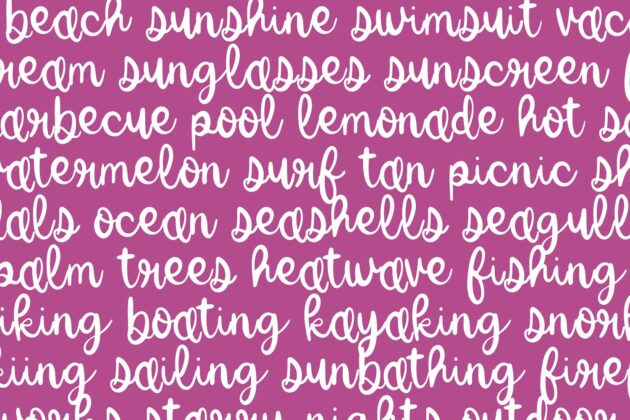 Peachy Sugar Brush Script Font Poster 2