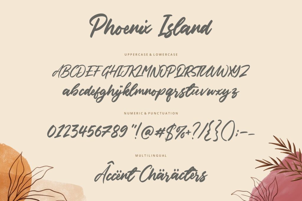 Phoenix Island Handwritten Font Poster 1
