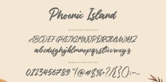 Phoenix Island Handwritten Font Poster 1