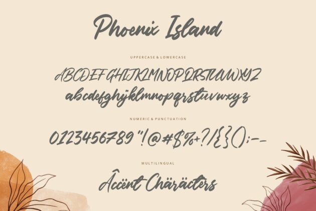 Phoenix Island Handwritten Font Poster 1