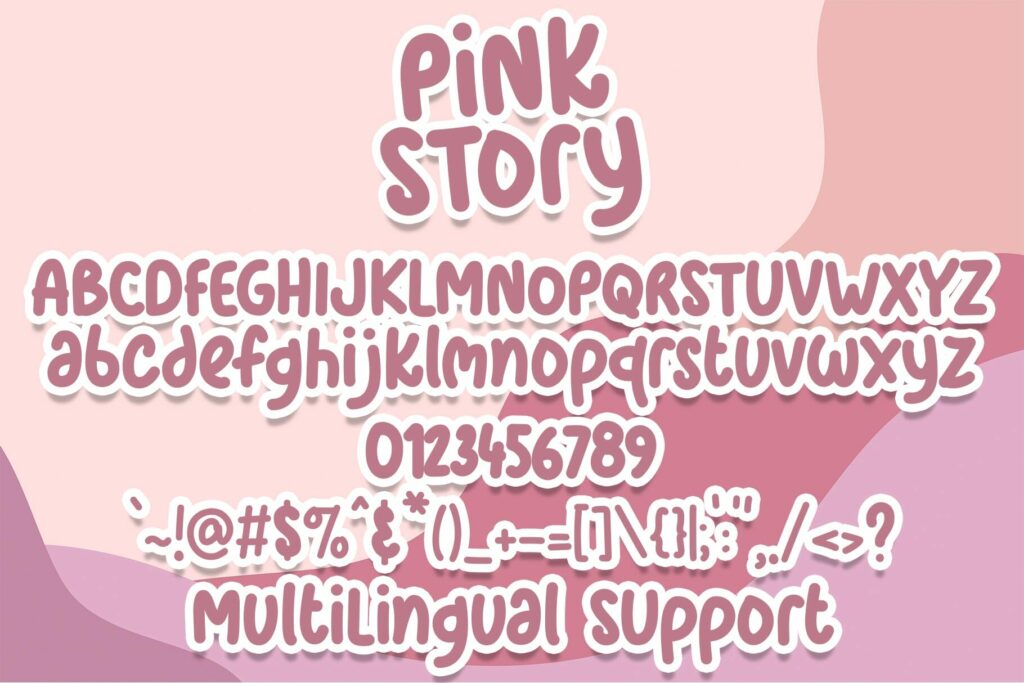Pink Story Font Poster 3