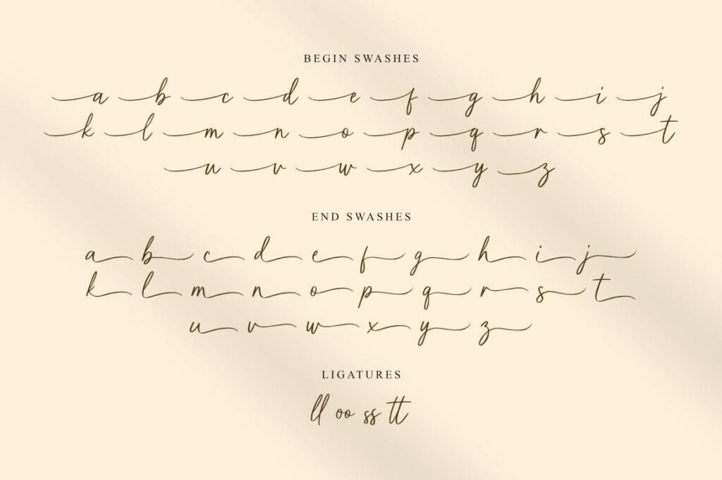 Purelines - Calligraphy Font Poster 1