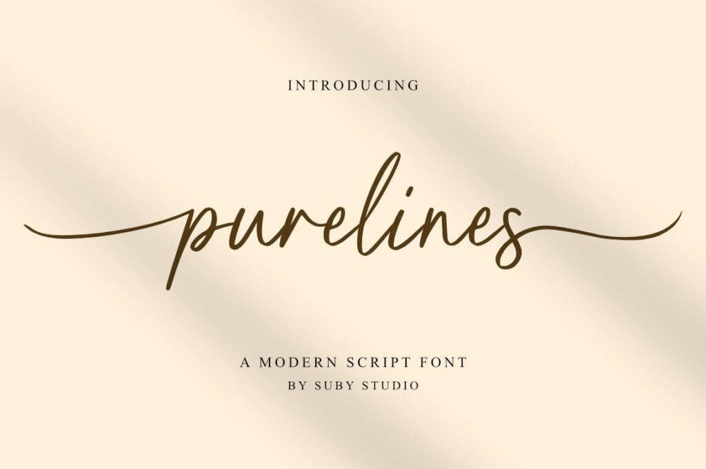 Purelines - Calligraphy Font Poster 5
