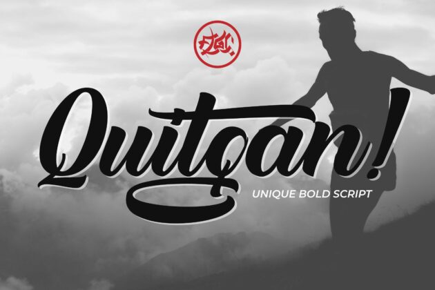 Quitgan! Script Font. Poster 8