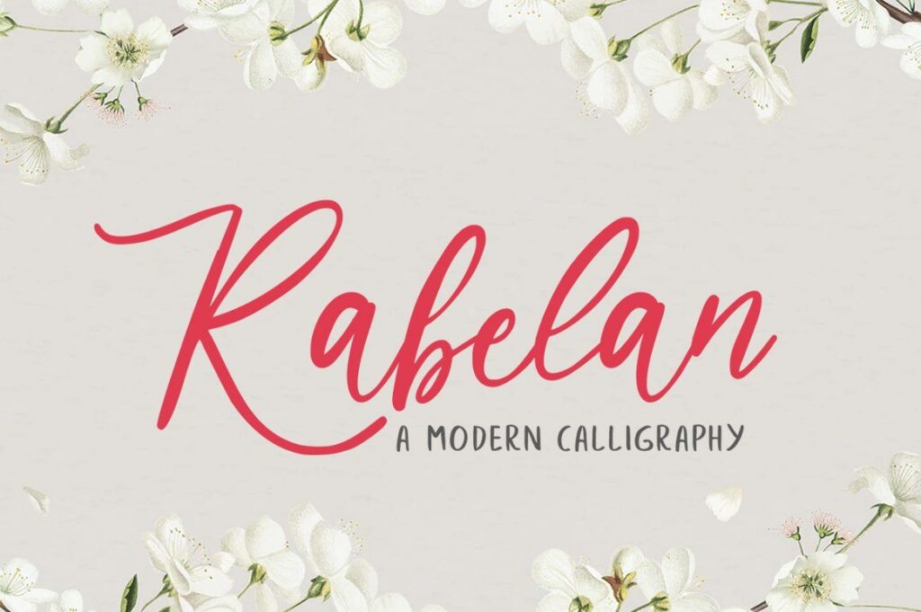 Rabelan - Modern Calligraphy Font Poster 5