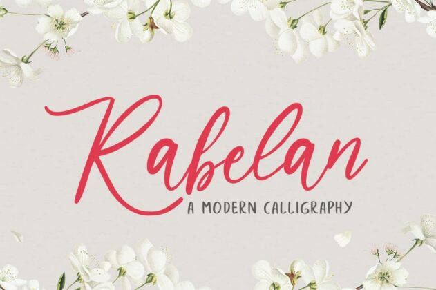 Rabelan - Modern Calligraphy Font Poster 5