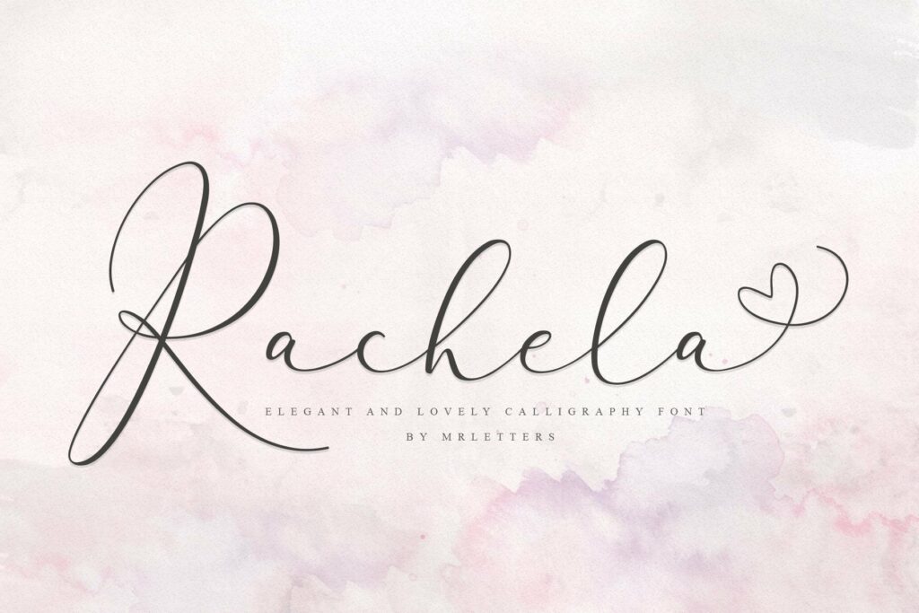 Rachela Lovely Calligraphy Font Poster 7