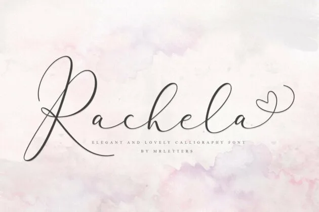 Rachela Lovely Calligraphy Font Poster 7