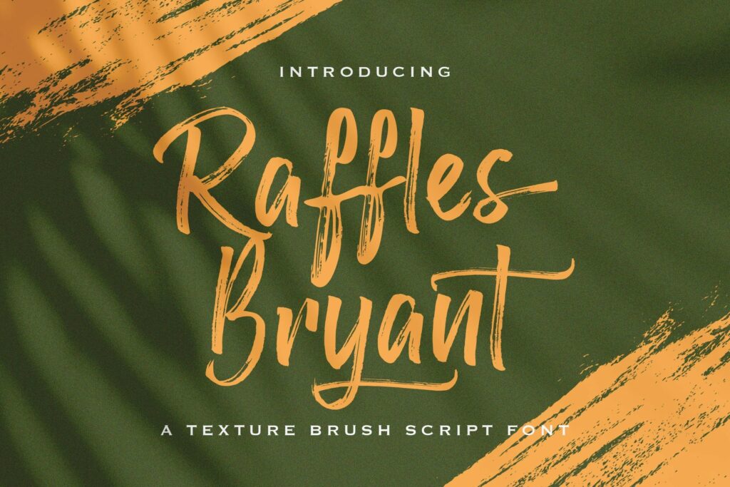Raffles Bryant - Textured Brush Font Poster 8