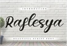 Raflesya Modern Script Poster 1
