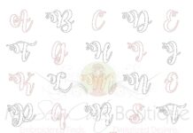 Raggy Applique Fonts Embroidery Monogram Letters Designs - Raggy Embroidery Font - 4 Sizes - Instant Download Poster 1