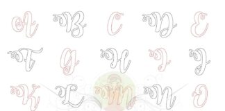 Raggy Applique Fonts Embroidery Monogram Letters Designs - Raggy Embroidery Font - 4 Sizes - Instant Download Poster 1