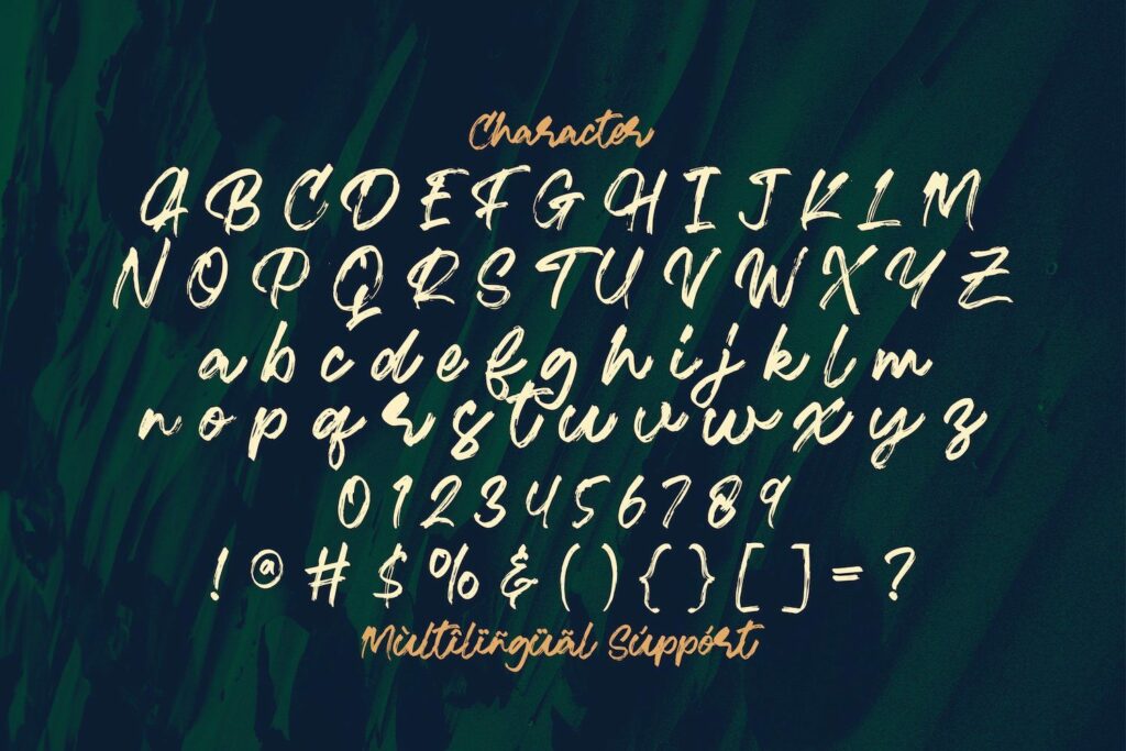 Ramez - Textured Brush Font Poster 2