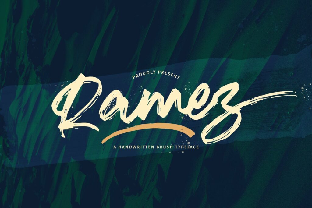 Ramez - Textured Brush Font Poster 3