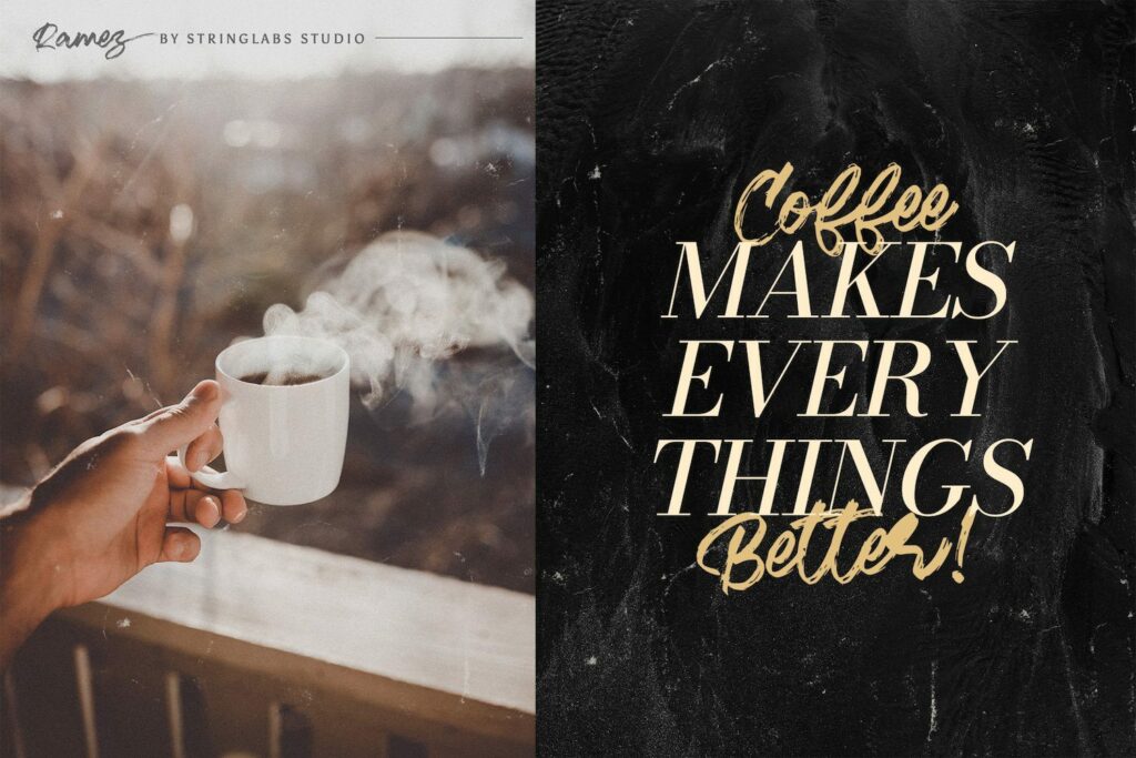 Ramez - Textured Brush Font Poster 9