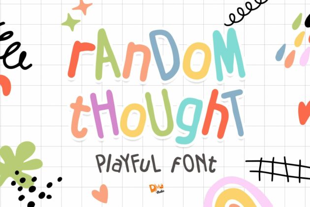 Random Thought Font Poster 3