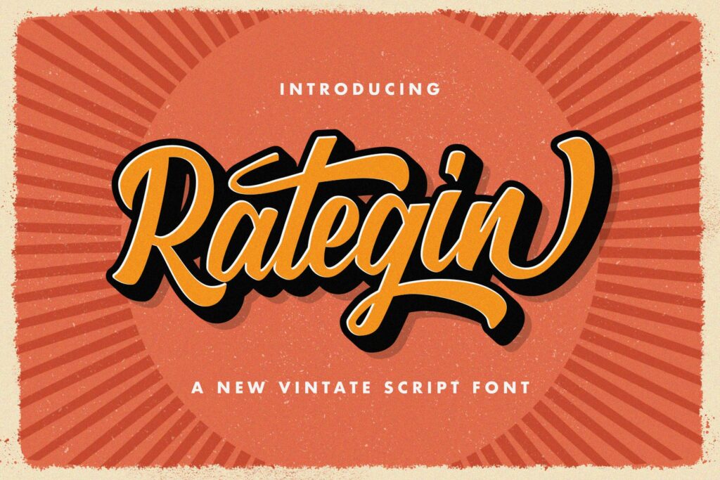 Rategin - Vintage Script Font Poster 2