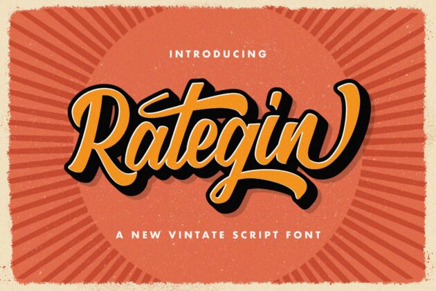 Rategin - Vintage Script Font Poster 2