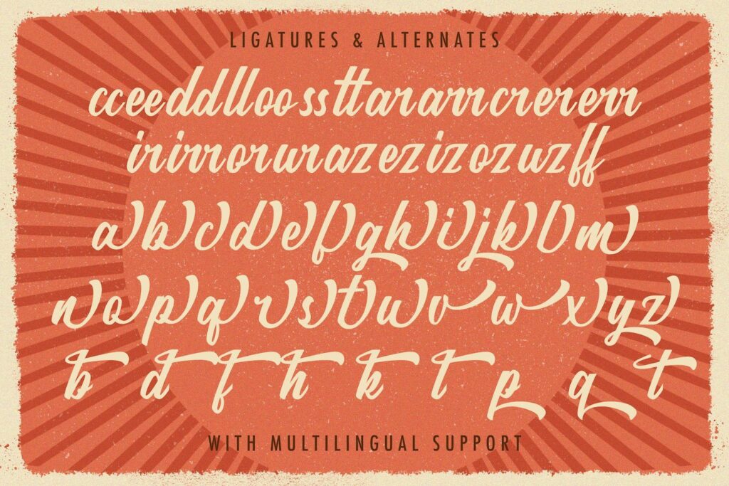 Rategin - Vintage Script Font Poster 5