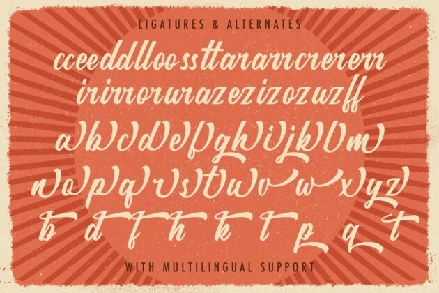 Rategin - Vintage Script Font Poster 5
