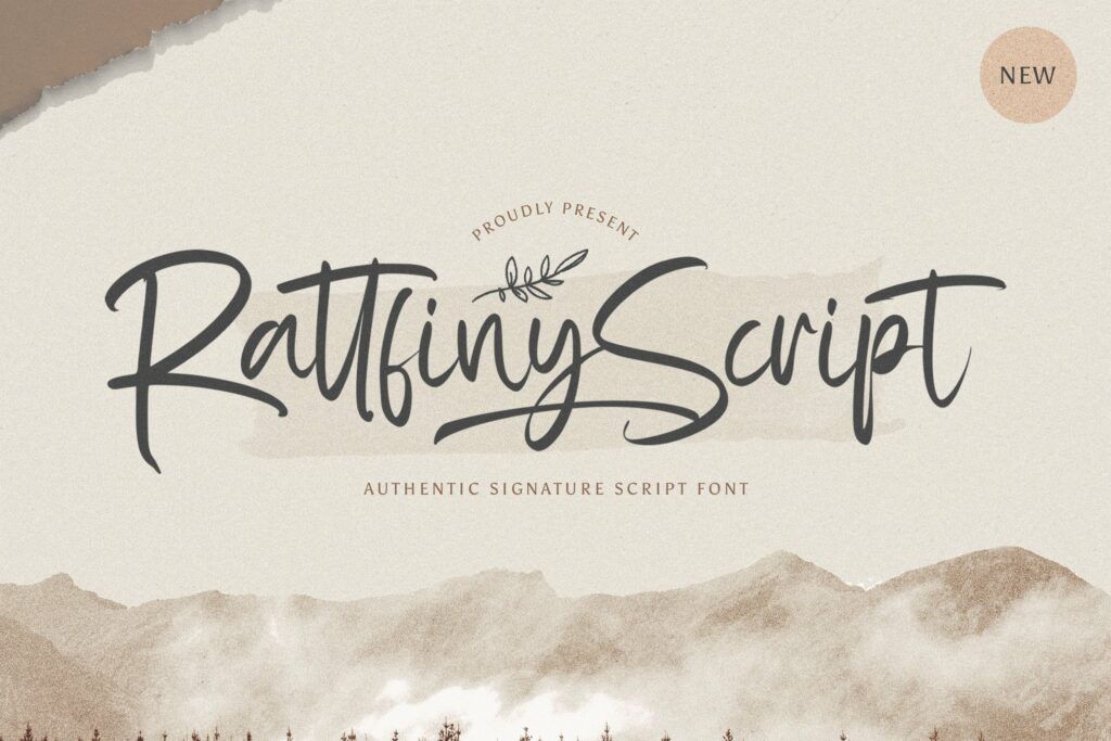 Rattfiny Script - Signature Script Font Poster 2
