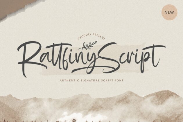 Rattfiny Script - Signature Script Font Poster 2