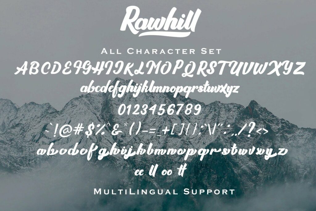 Rawhill - Bold Script Font Poster 3