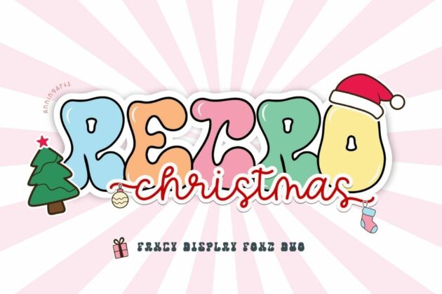 Retro Christmas - Font Duo Poster 9