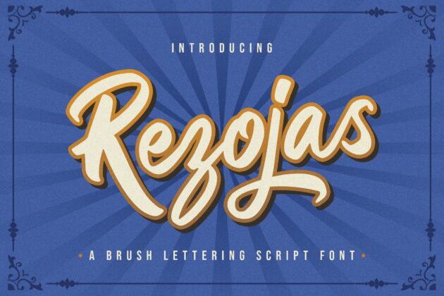 Rezojas - Bold Script Font Poster 9