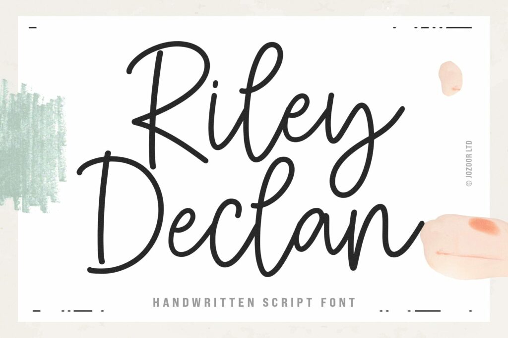 Riley Declan - Signature Script Font Poster 2