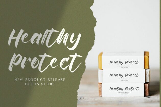 Rinjany - Textured Brush Font Poster 2