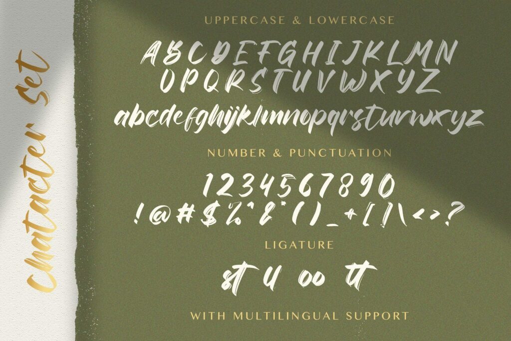 Rinjany - Textured Brush Font Poster 6