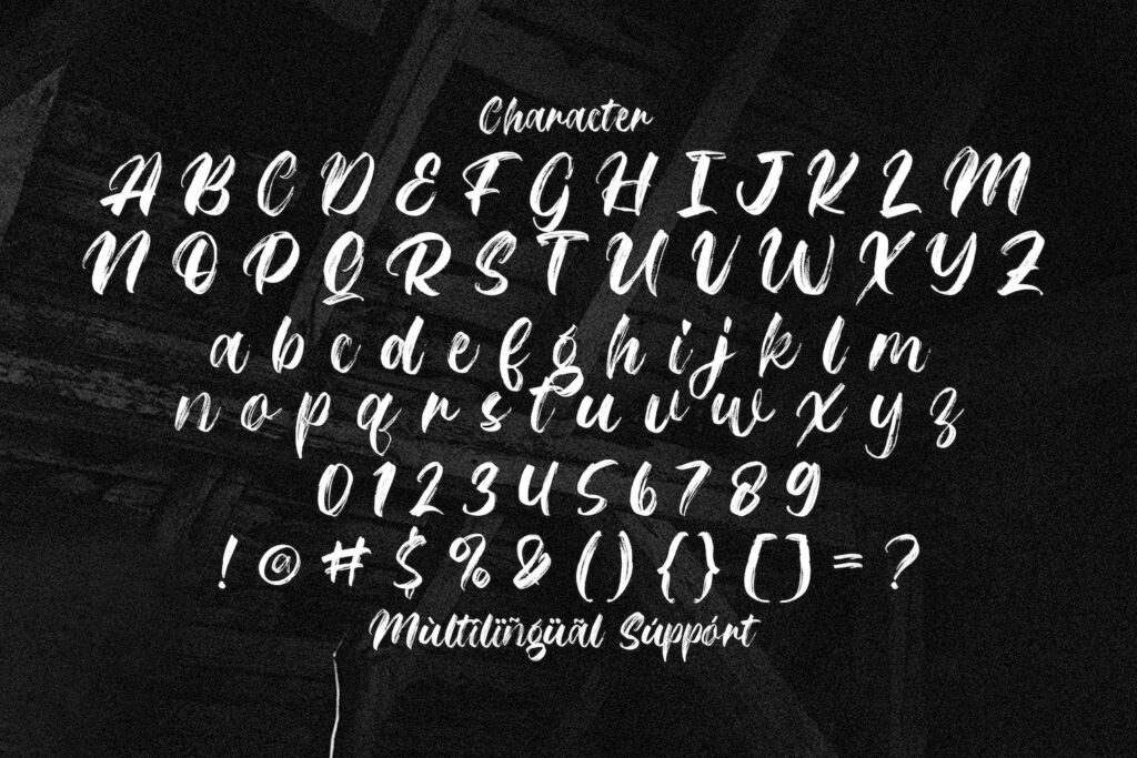 Riqage - Textured Brush Font Poster 2