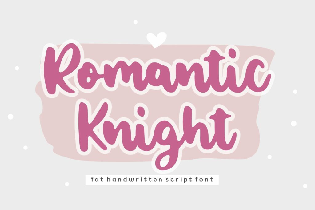 Romantic Knight Handwritten Script Font Poster 2
