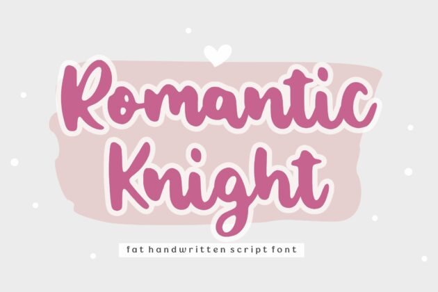 Romantic Knight Handwritten Script Font Poster 2