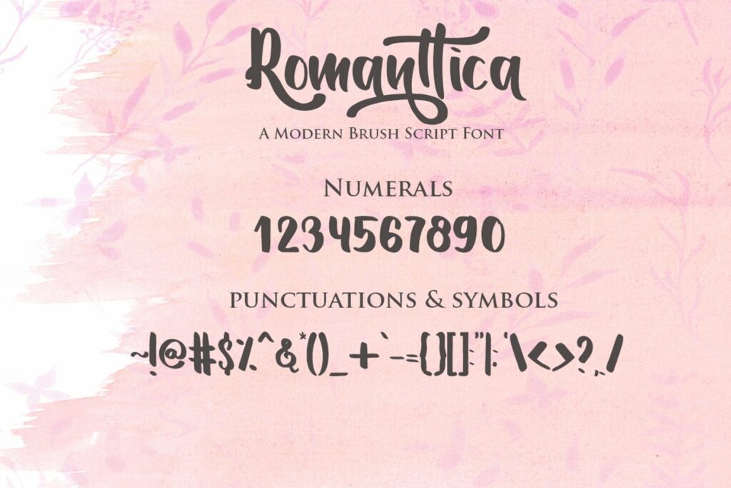 Romanttica - Modern Script Brush Font Poster 4
